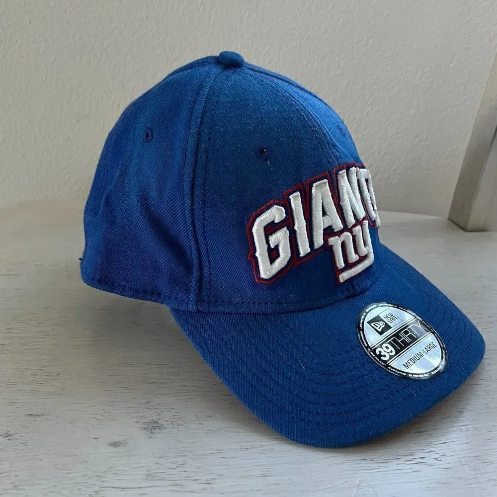 New York Giants Hat Cap Strap Back Blue White NFL Football Adjustable Mens